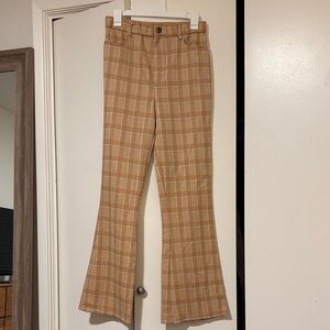 Nectar Clothing Plaid Flared Pants